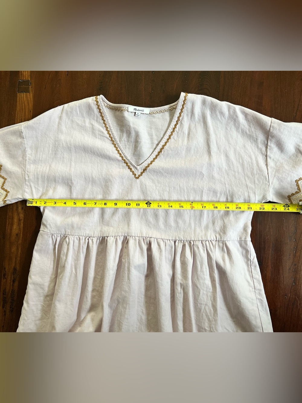 Madewell Linen/Cotton blend BoHo dress - Picture 5 of 10